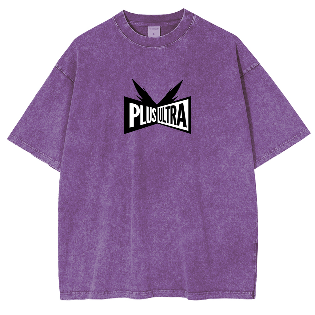 T-shirt en coton délavé My Hero Academia double imprimé oversize anime mangaT-shirt en coton délavé double imprimé oversize anime manga