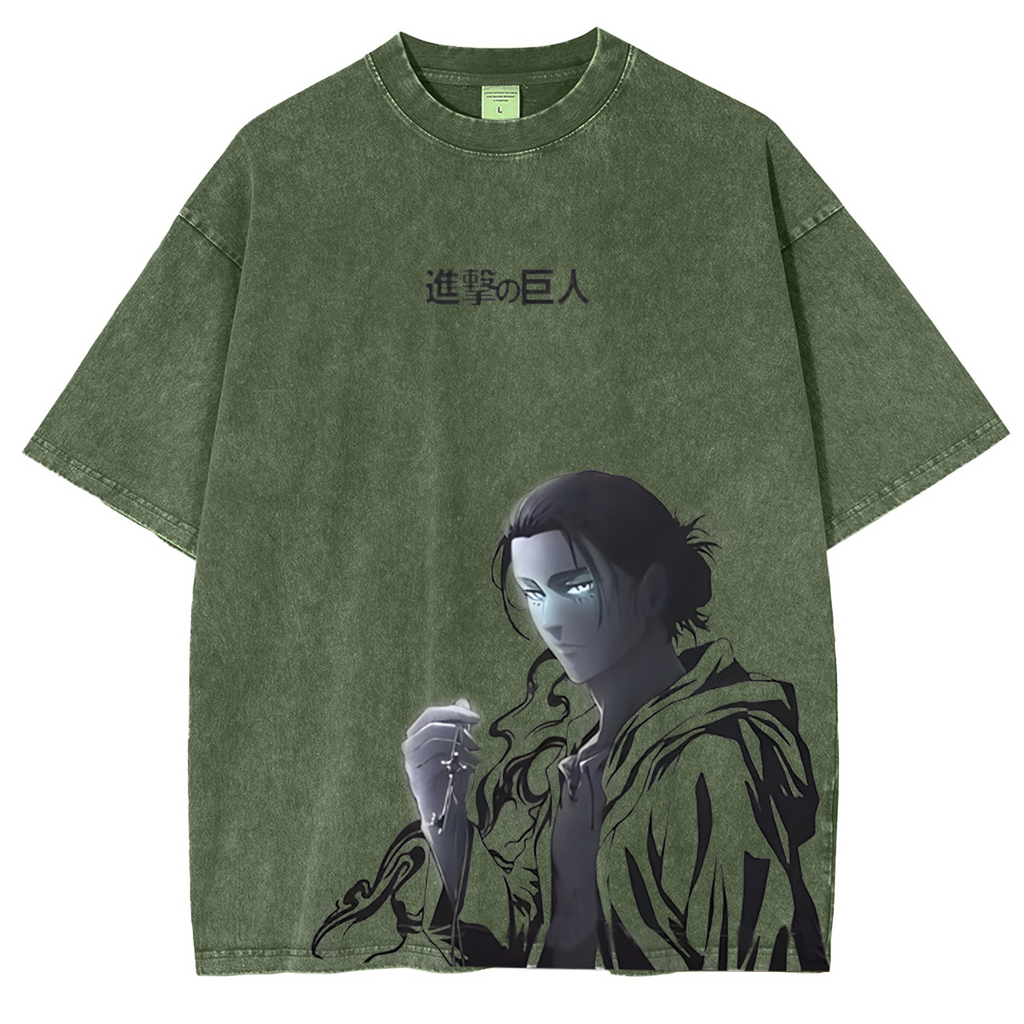 T-shirt Portrait Manga Attaque des Titans Eren Jäger