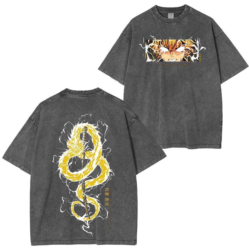 Zenitsu Anime Unisex Washed T-Shirt