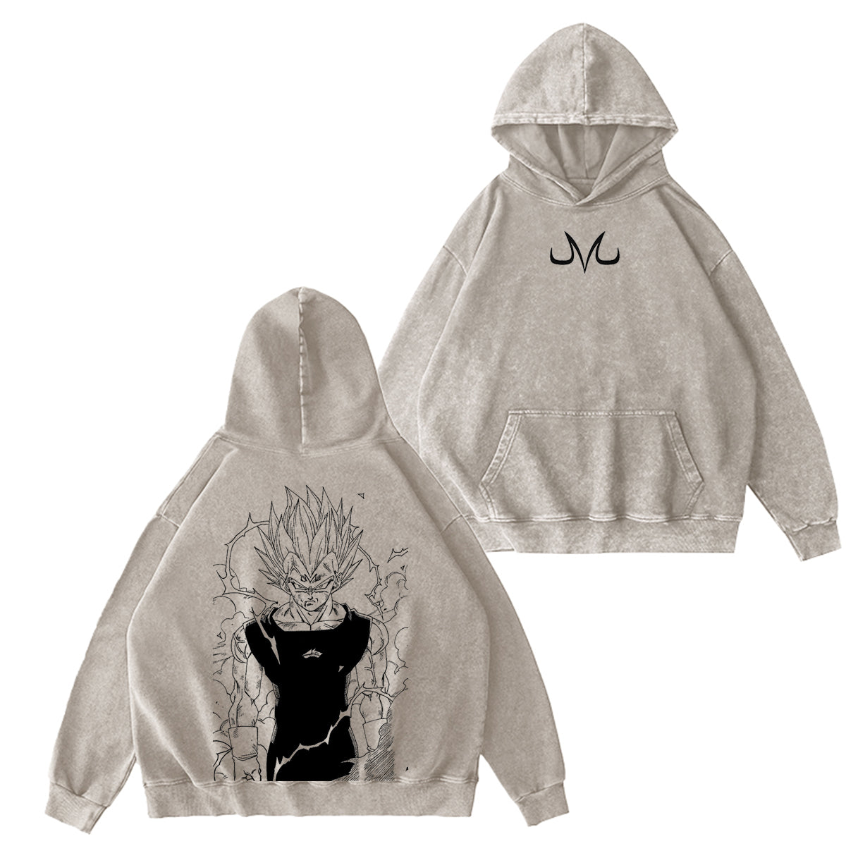 Camiseta/Sudadera/Sudadera con capucha desgastada de Dragon Ball Z