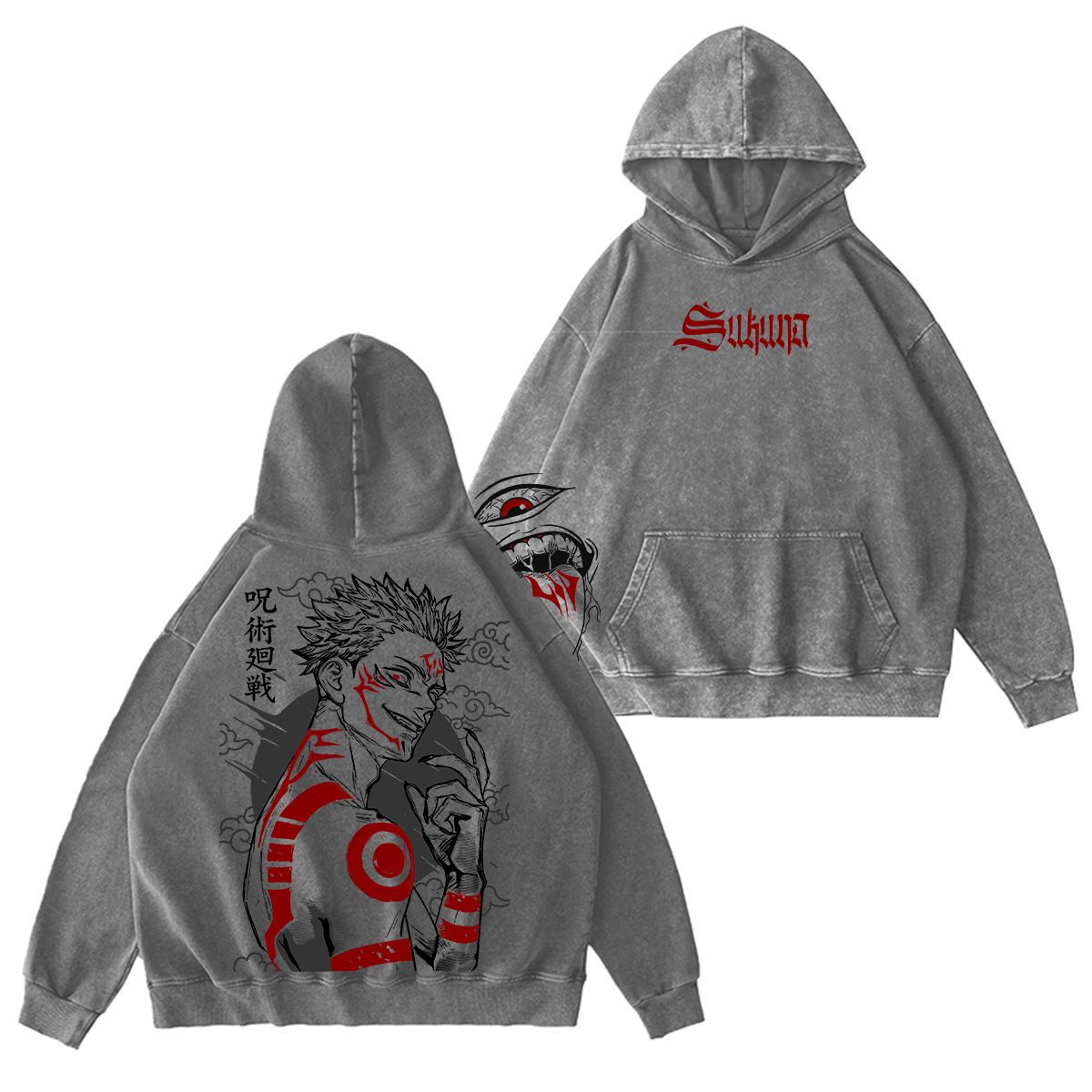 Camiseta/Sudadera/Sudadera con capucha Lavado Jujutsu Kaisen Sukuna