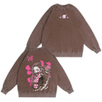 Kamado Nezuko Demon Slayer T-shirt/Sweat-shirt/Sweat à capuche délavé