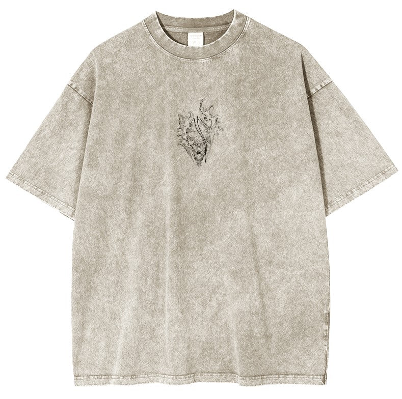 T-shirt unisexe délavé L'Attaque des Titans