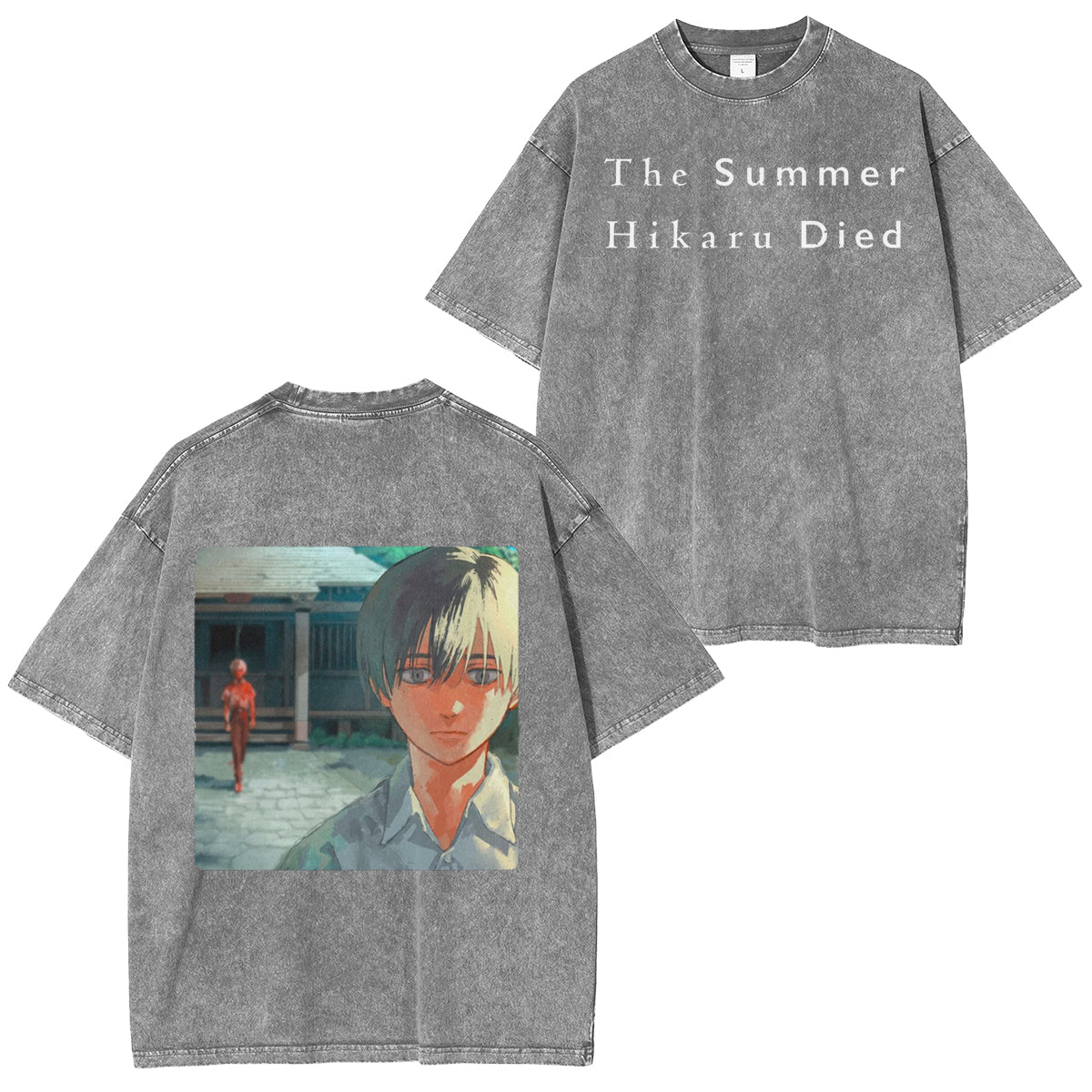 thesummerhikarudied:Camiseta con lavado retro doble de arte oficial de Hikaru y Yoshiki