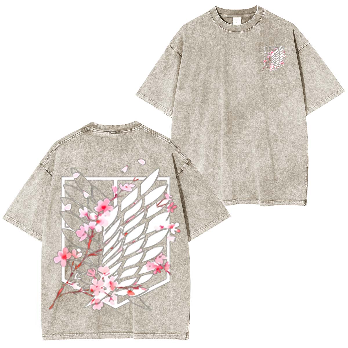 Wings Of Freedom AOT Vintage Washed Unisex T-Shirt