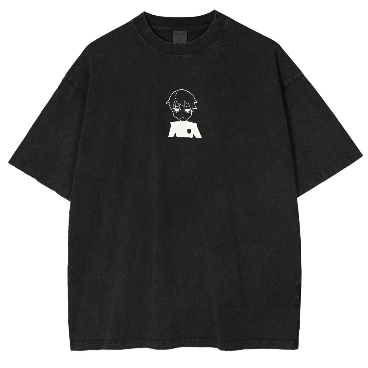 T-shirt lavé imprimé double Anime Blue Lock StrikerT-shirt lavé imprimé double Anime Striker