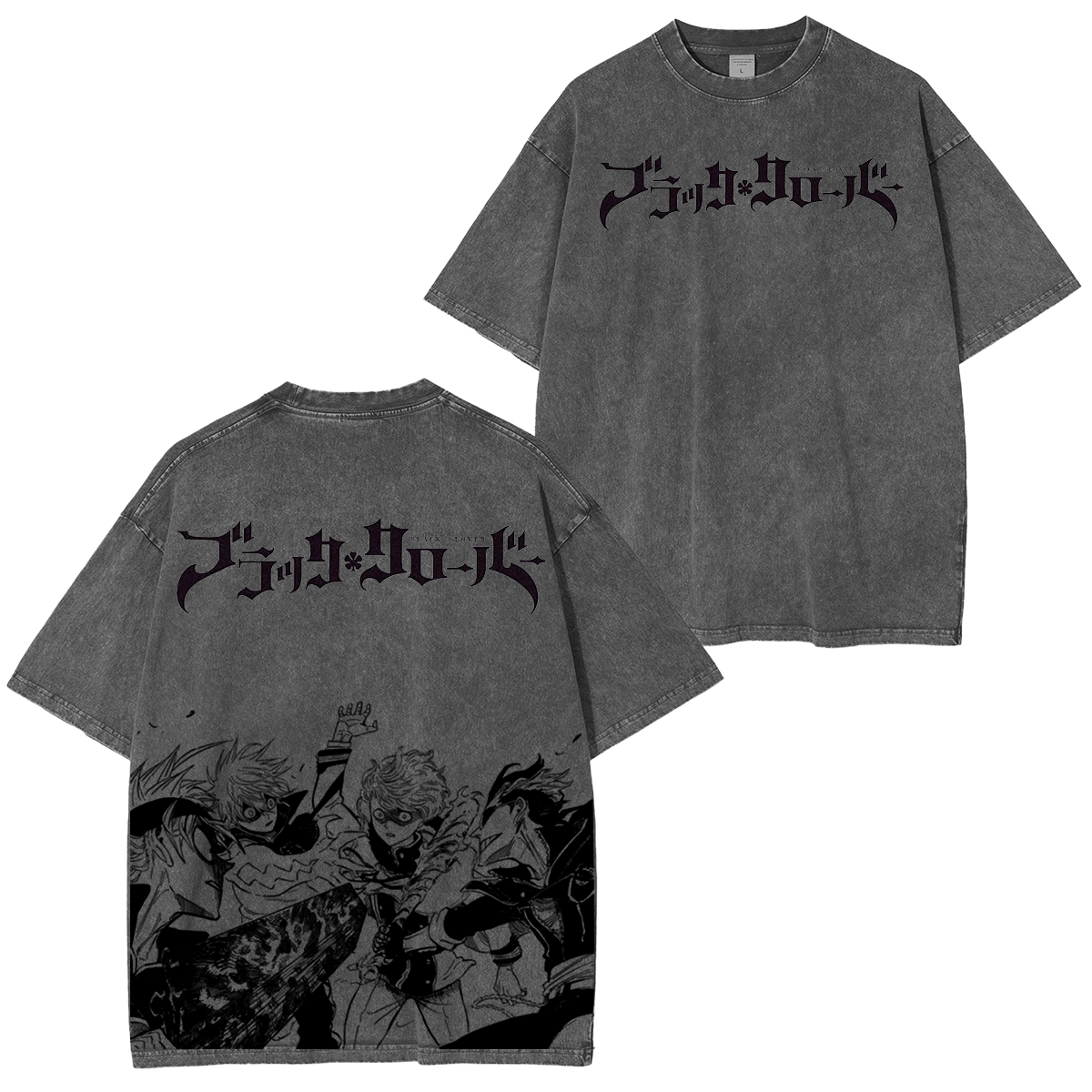 Black Clover Vintage Washed Oversize T-Shirt