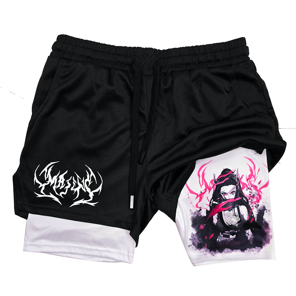 Pantalones cortos de Nezuko en modo demonio "Anime × Gym"