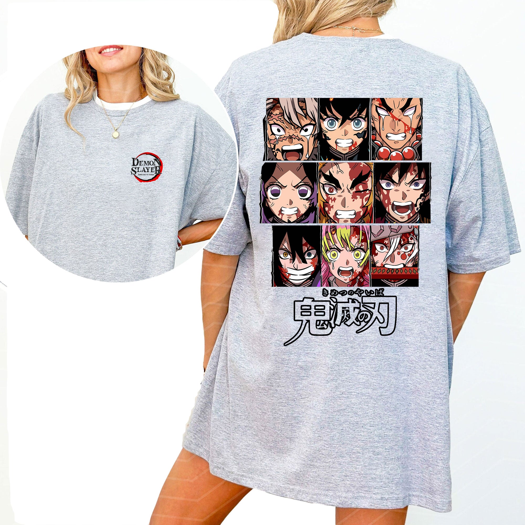 Camiseta de anime unisex Demon Slayer Hashira - Sudadera - Sudadera con capucha