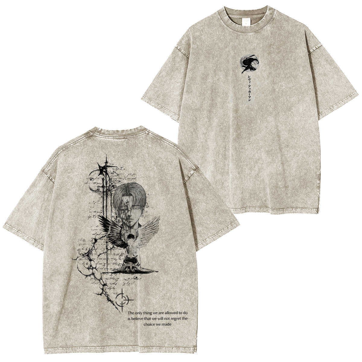 Attack on Titan £ºLevi Ackerman Vintage washed T-shirt/Crewneck/Hoodie