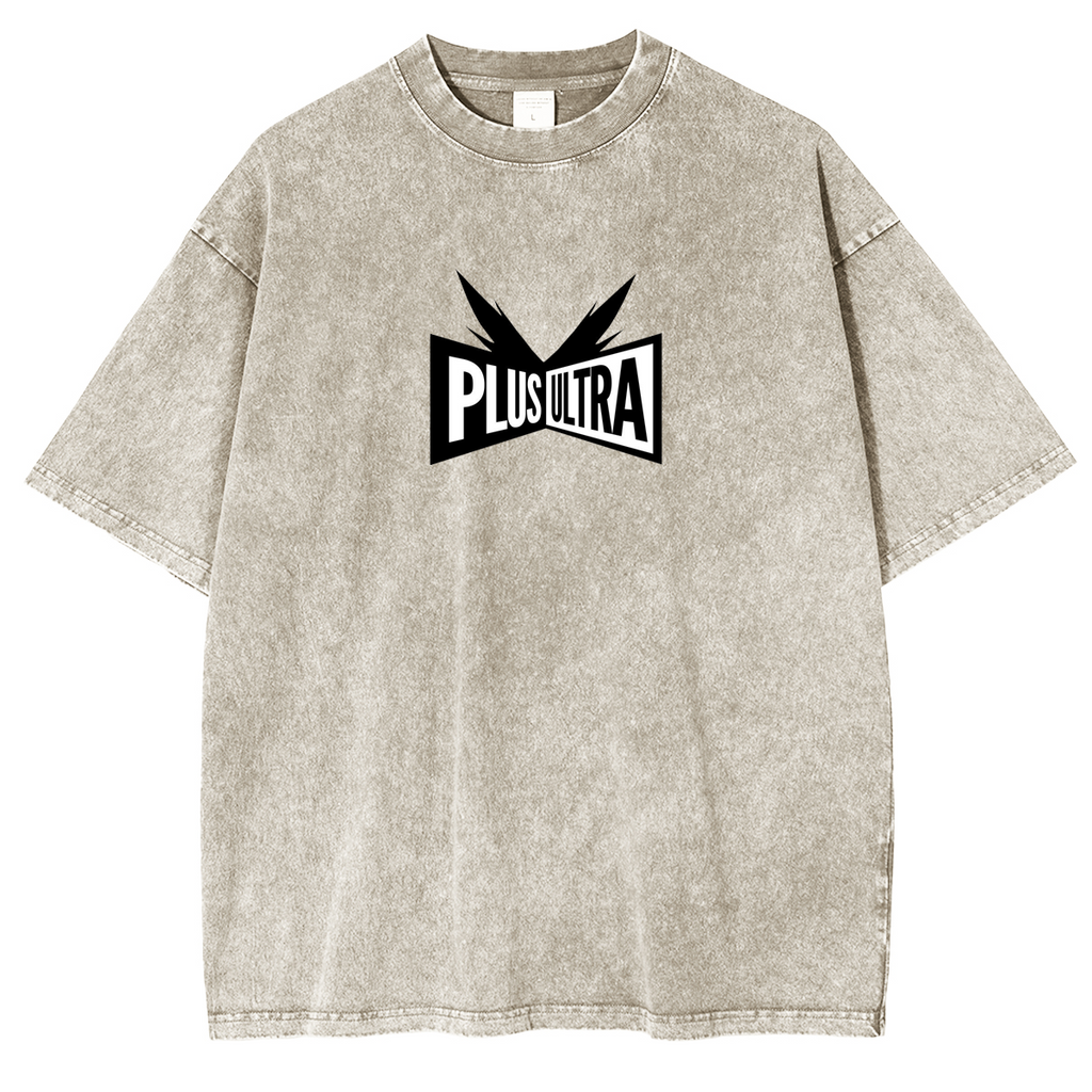 T-shirt en coton délavé My Hero Academia double imprimé oversize anime mangaT-shirt en coton délavé double imprimé oversize anime manga