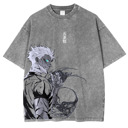 Camiseta con estampado de anime de Gojo