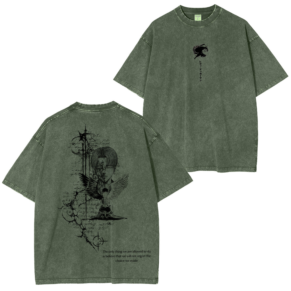 Attack on Titan £ºLevi Ackerman Vintage washed T-shirt/Crewneck/Hoodie