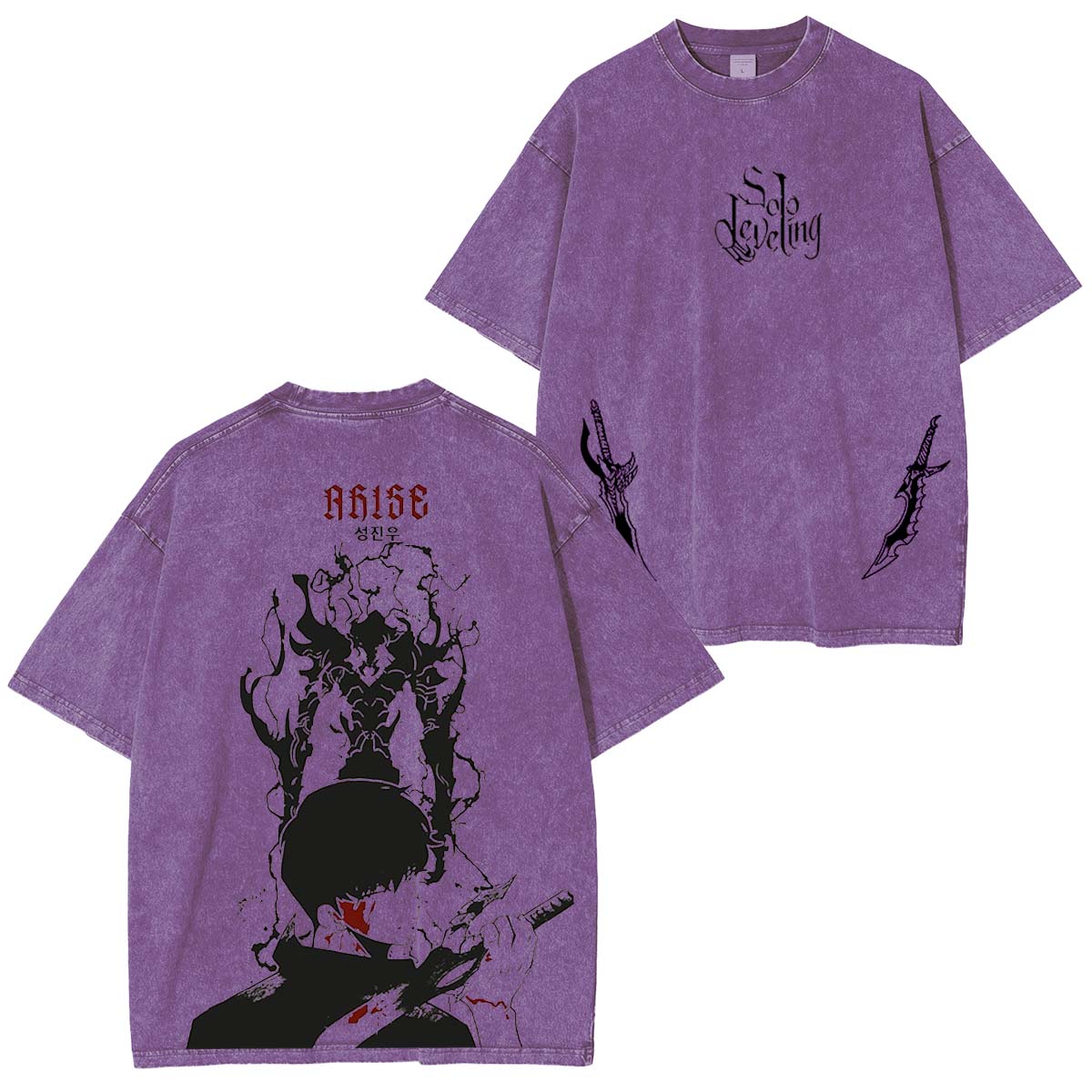 Camiseta de anime de Sung Jinwoo de Solo Leveling