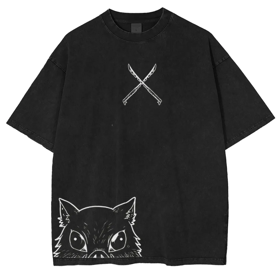 Camiseta extragrande vintage de edición limitada de Inosuke de Demon Slayer