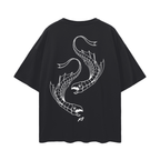 Camiseta de ropa urbana con pez de carisma oscuro