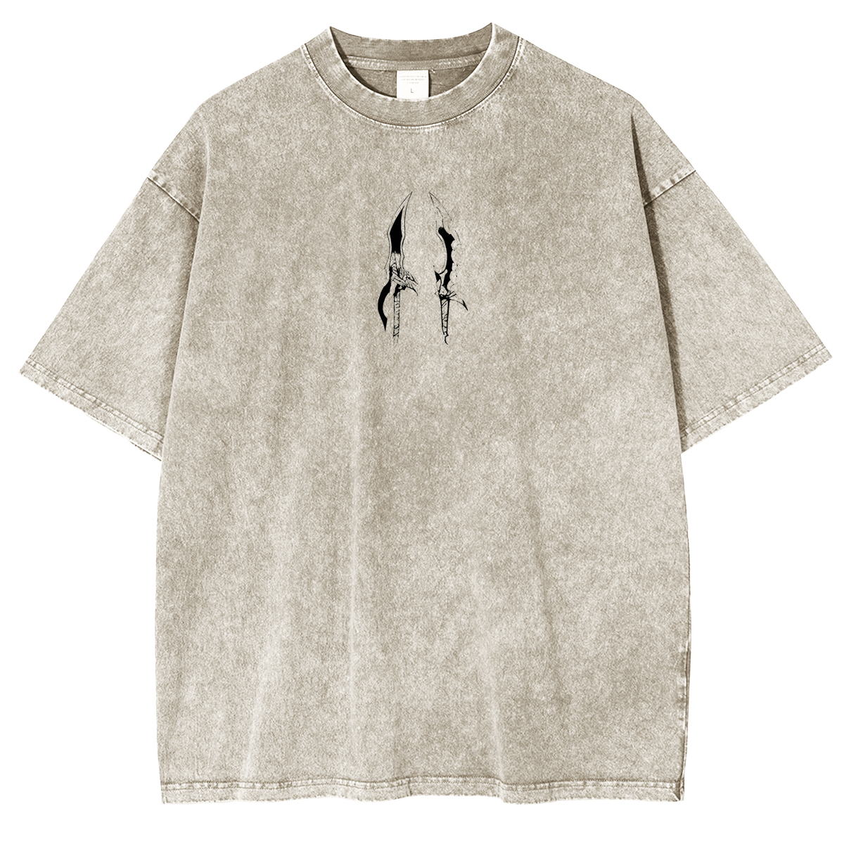 T-shirt en coton délavé animé Solo Leveling de Sung Jin Woo, édition limitée rétro