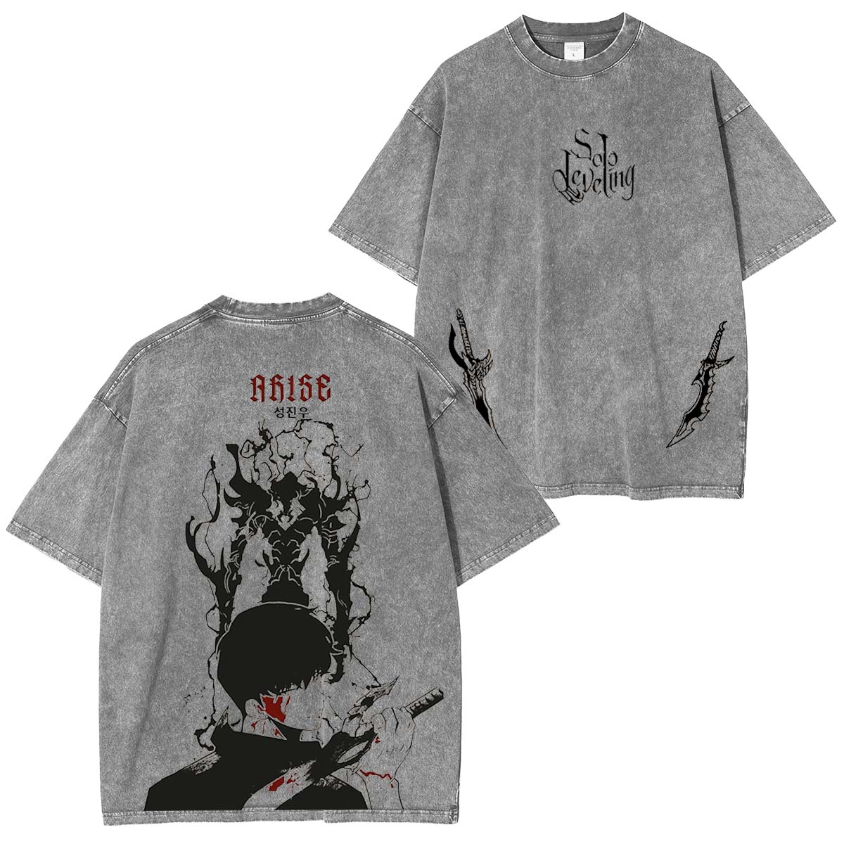 Camiseta de anime de Sung Jinwoo de Solo Leveling