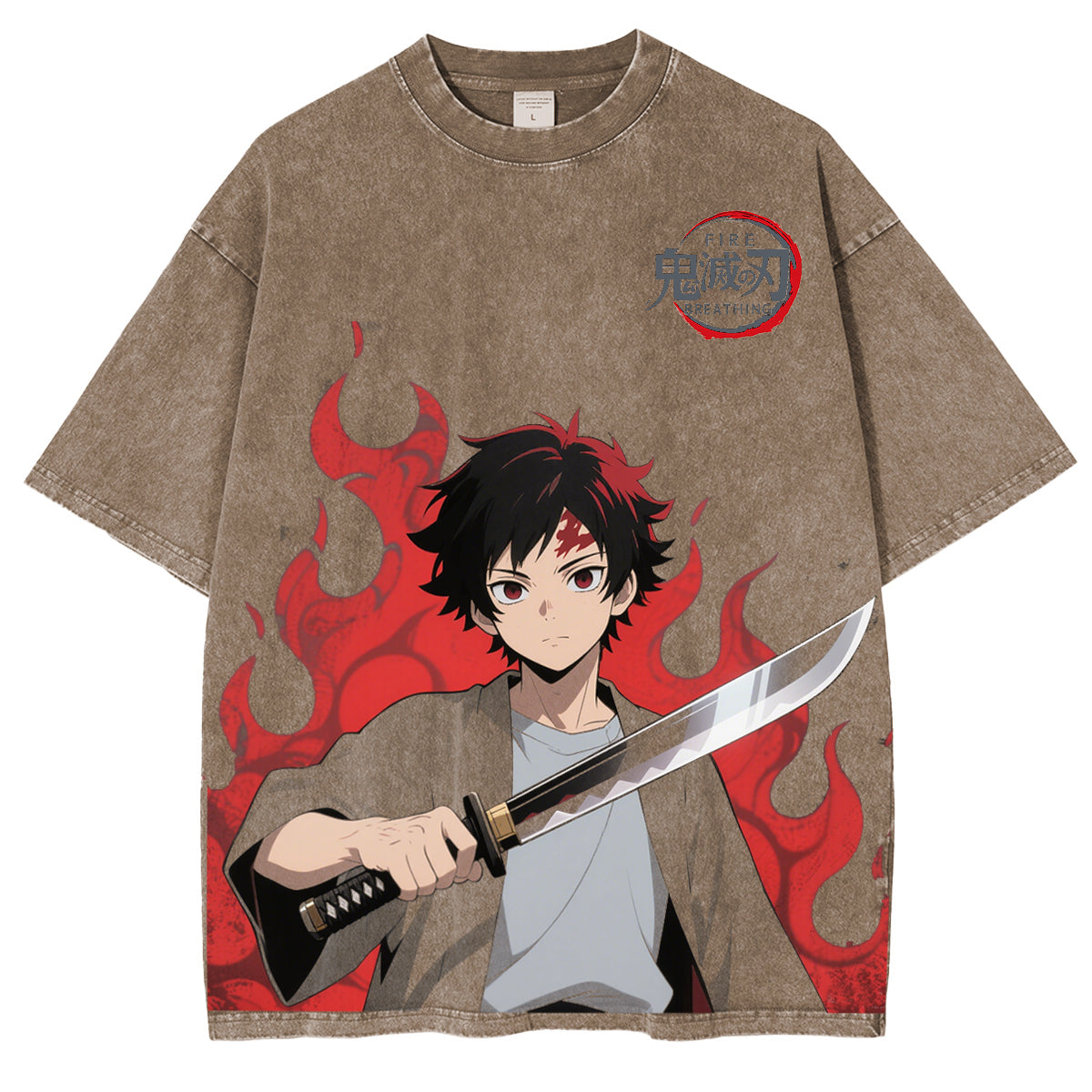 Camisa de anime de Tanjiro Kamado, Demonslayer