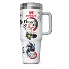 Vaso Stanley grabado con temática de Demon Slayer