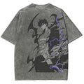 Camiseta Unisex Lavada Shadow Monarch Estampada