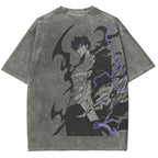 Camiseta Unisex Lavada Shadow Monarch Estampada