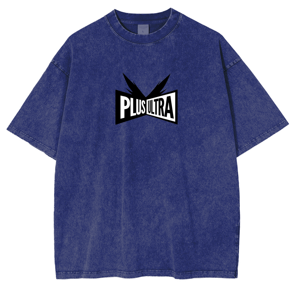 T-shirt en coton délavé My Hero Academia double imprimé oversize anime mangaT-shirt en coton délavé double imprimé oversize anime manga