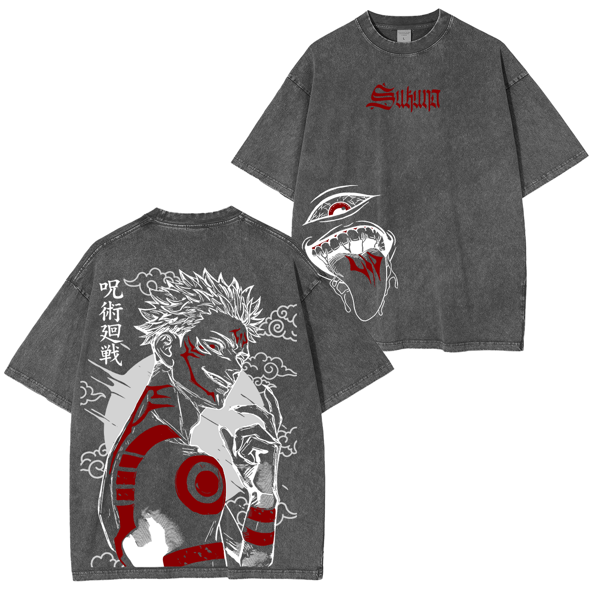 Camiseta/Sudadera/Sudadera con capucha Lavado Jujutsu Kaisen Sukuna