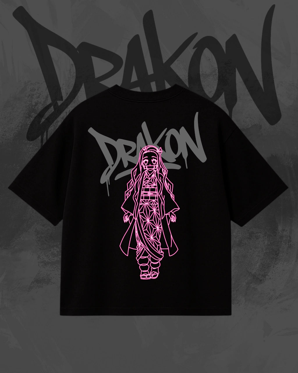 Camiseta unisex lavada Demon Slayer Nezuko Kamado Anime
