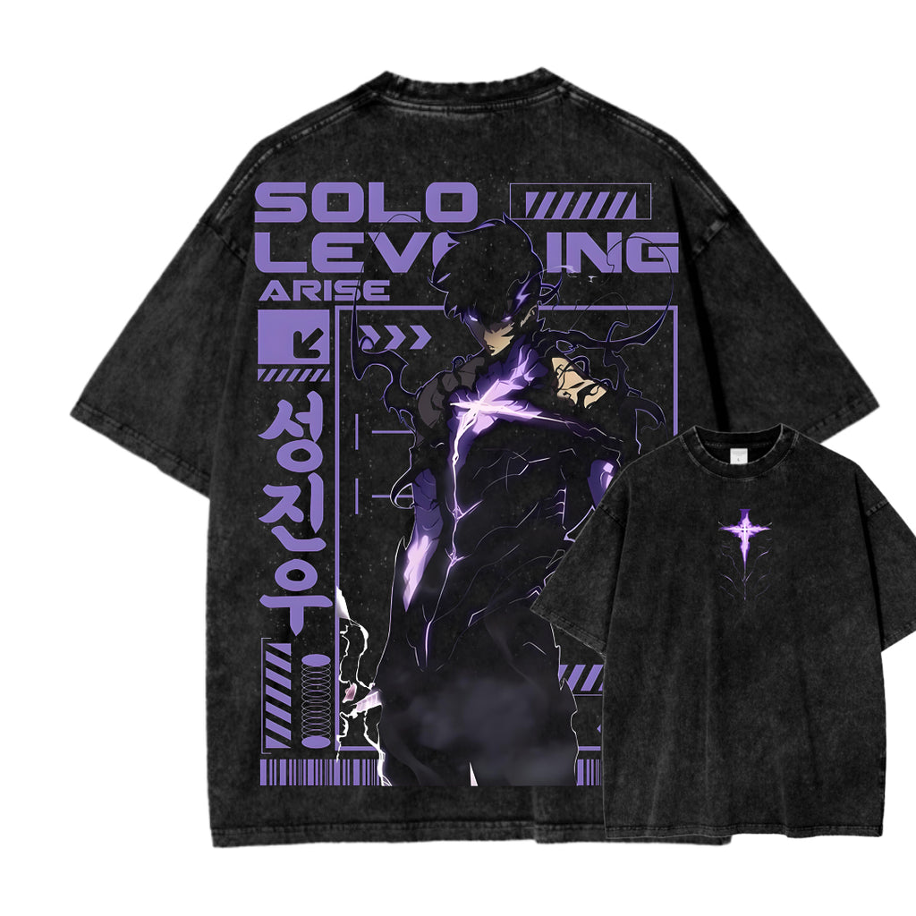 solo leveling Unisex Fit Washed T-Shirt 2502007460