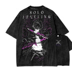 solo leveling Camiseta Lavada de Ajuste Unisex 2502007475