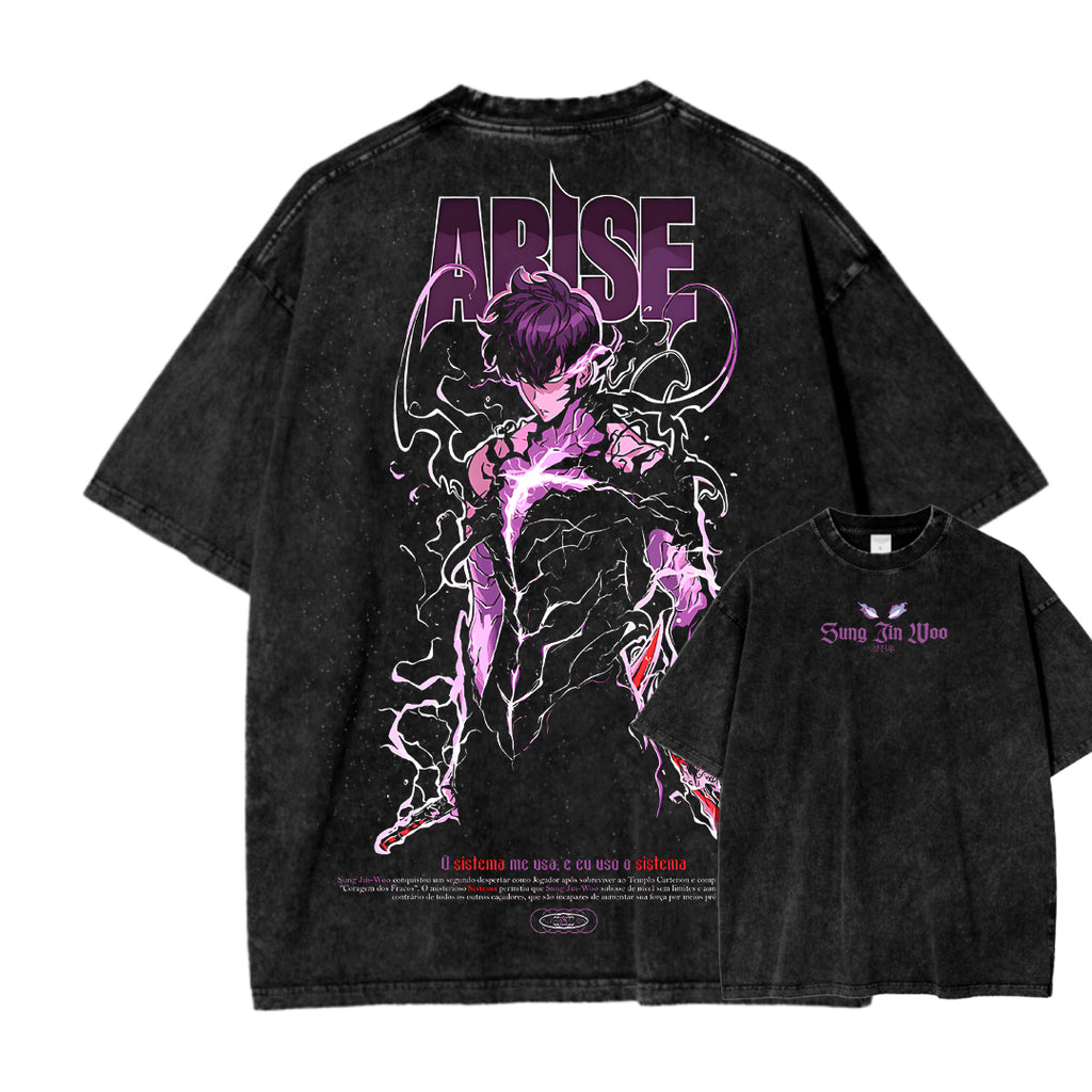 solo leveling Unisex Fit Washed T-Shirt 2502007499