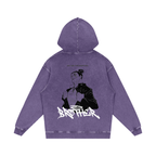 Clap and Crush Streetwear Hoodie Purple Washed