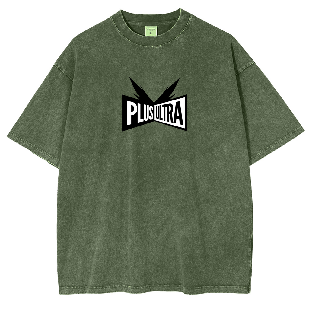 T-shirt en coton délavé My Hero Academia double imprimé oversize anime mangaT-shirt en coton délavé double imprimé oversize anime manga