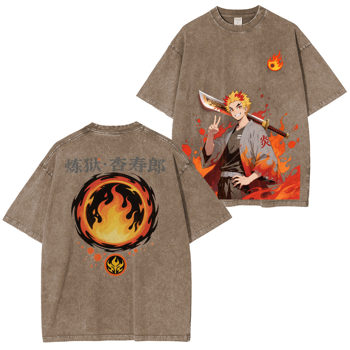 Camiseta Anime de Rengoku Kyojuro de Demon Slayer