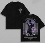 T-shirt unisexe délavé imprimé Solo Leveling