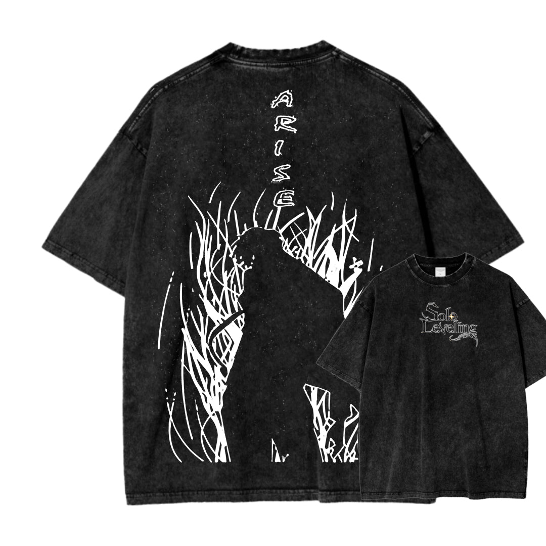 Camiseta Lavada Unisex Solo Leveling 2502007607