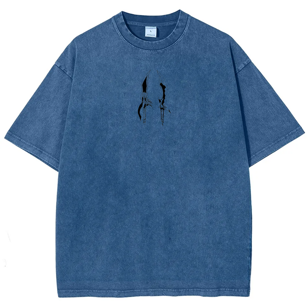 T-shirt en coton délavé animé Solo Leveling de Sung Jin Woo, édition limitée rétro
