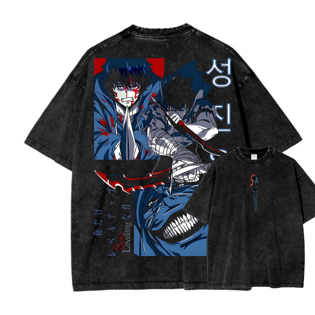 solo leveling Camiseta Unisex Lavada 2502007472