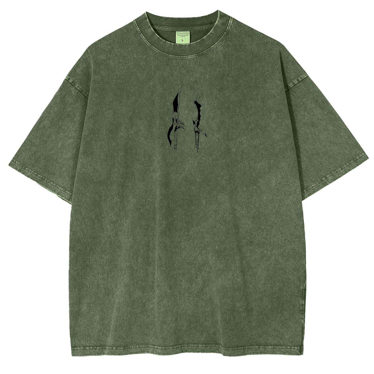 T-shirt en coton délavé animé Solo Leveling de Sung Jin Woo, édition limitée rétro