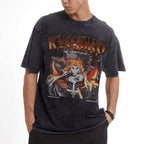 Kyojuro Rengoku Vintage Oversized T-Shirt | Demon Slayer