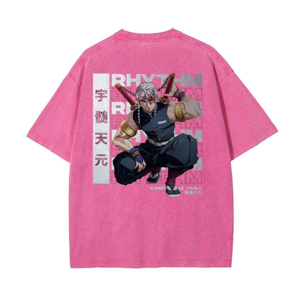 Camiseta extragrande vintage OG Tengen Uzui | Demon Slayer