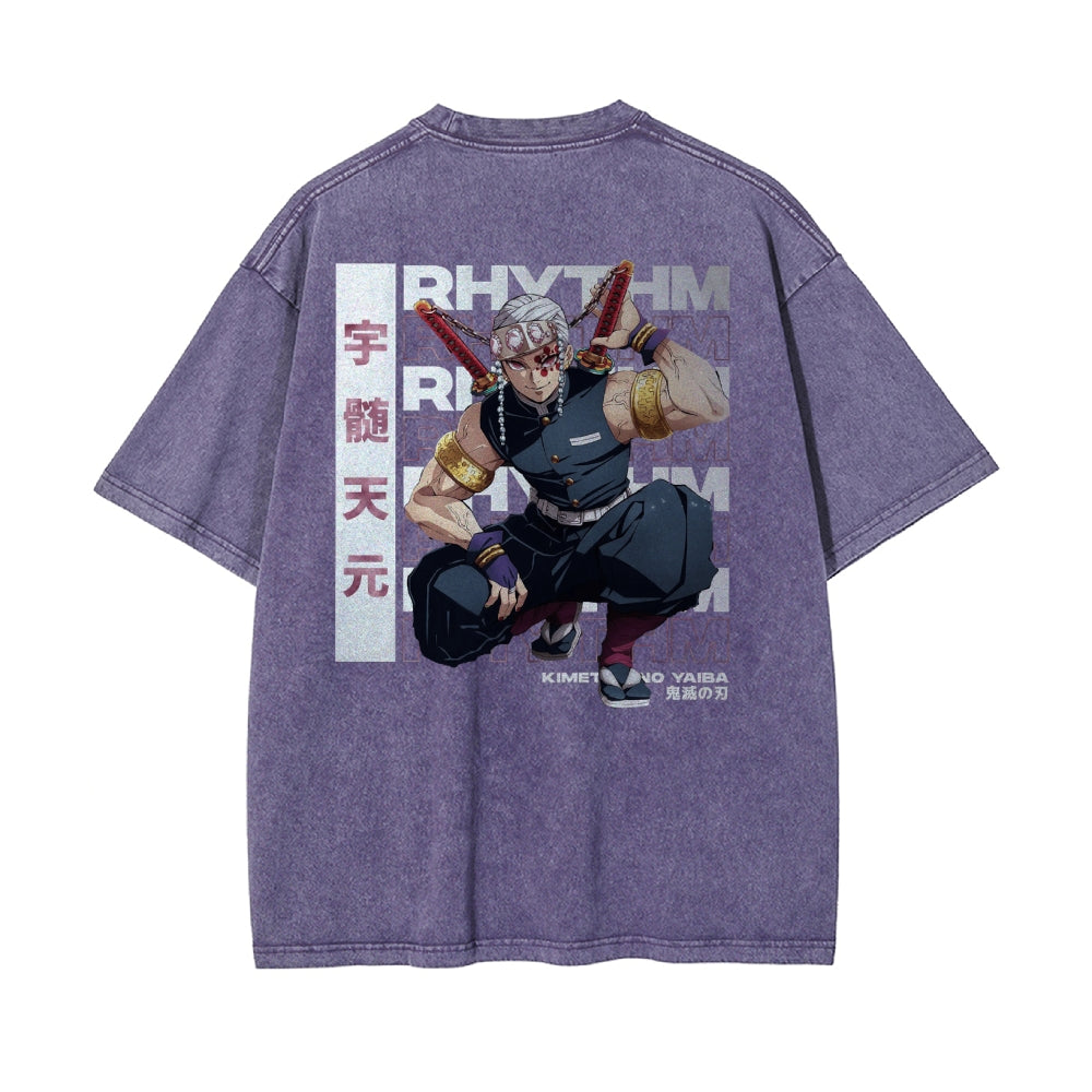 Camiseta extragrande vintage OG Tengen Uzui | Demon Slayer