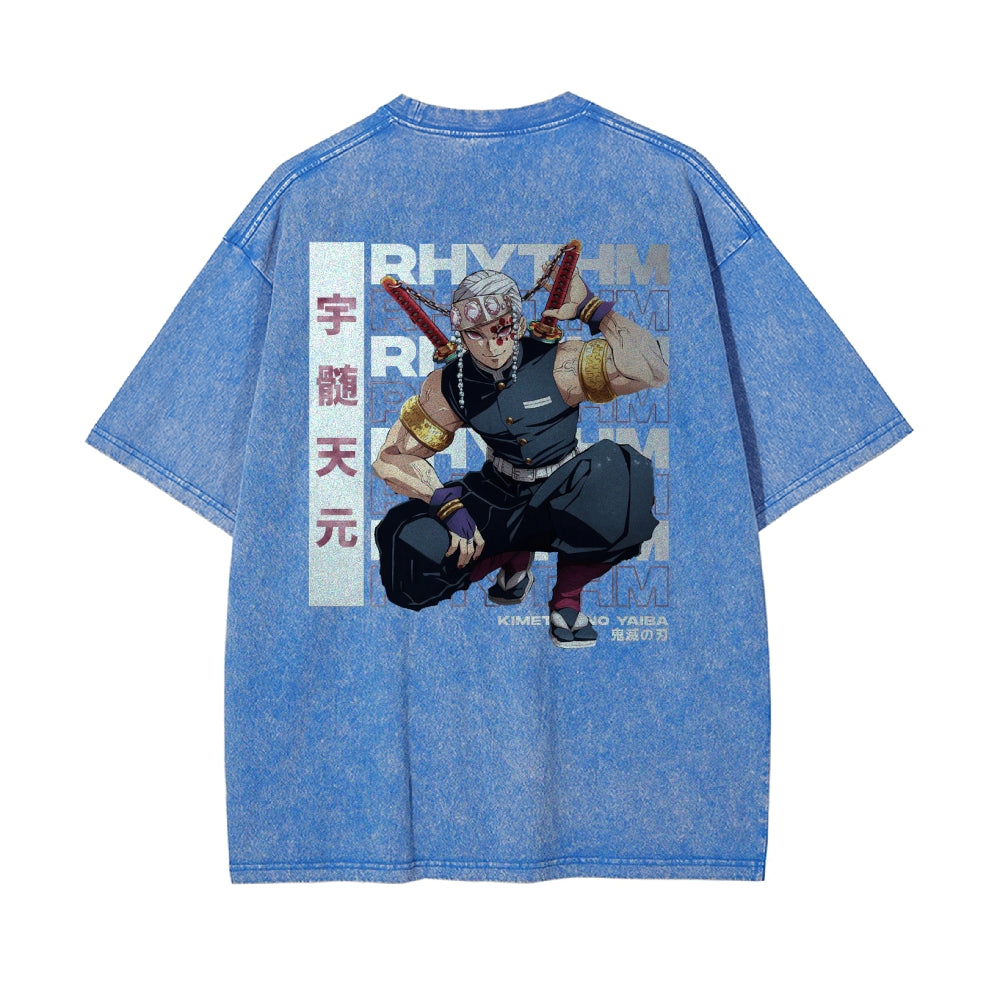Camiseta extragrande vintage OG Tengen Uzui | Demon Slayer