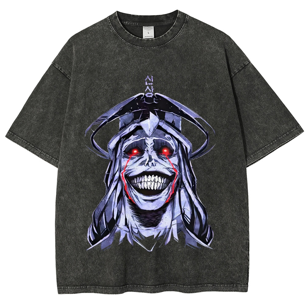 Camiseta lavada de ajuste unisex Solo Leveling