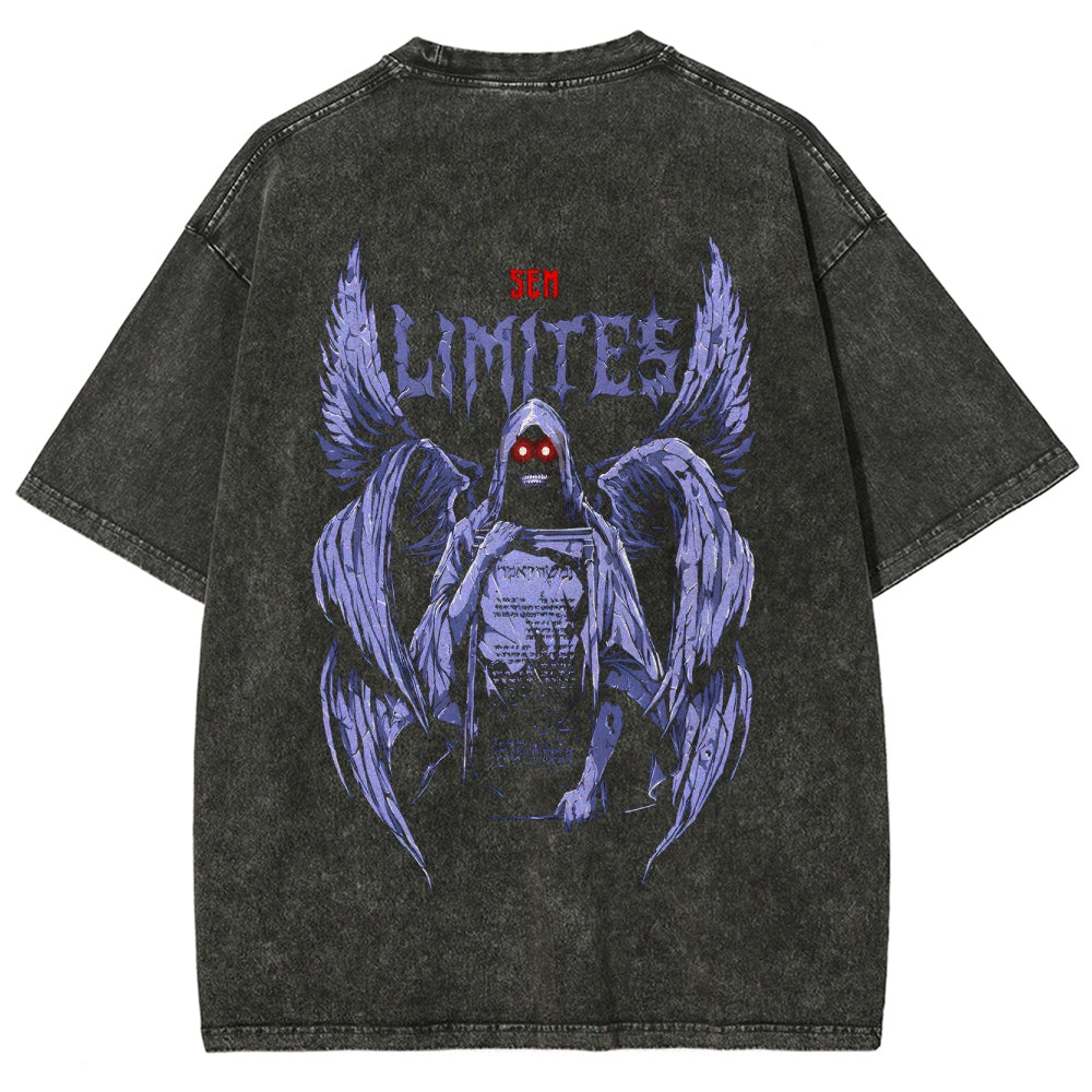 Camiseta lavada de ajuste unisex Solo Leveling