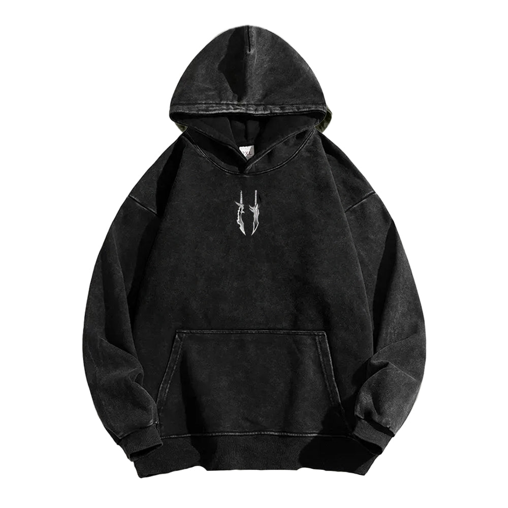 Sweat à capuche délavé Solo Leveling