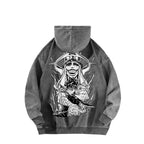 Sweat à capuche délavé Solo Leveling