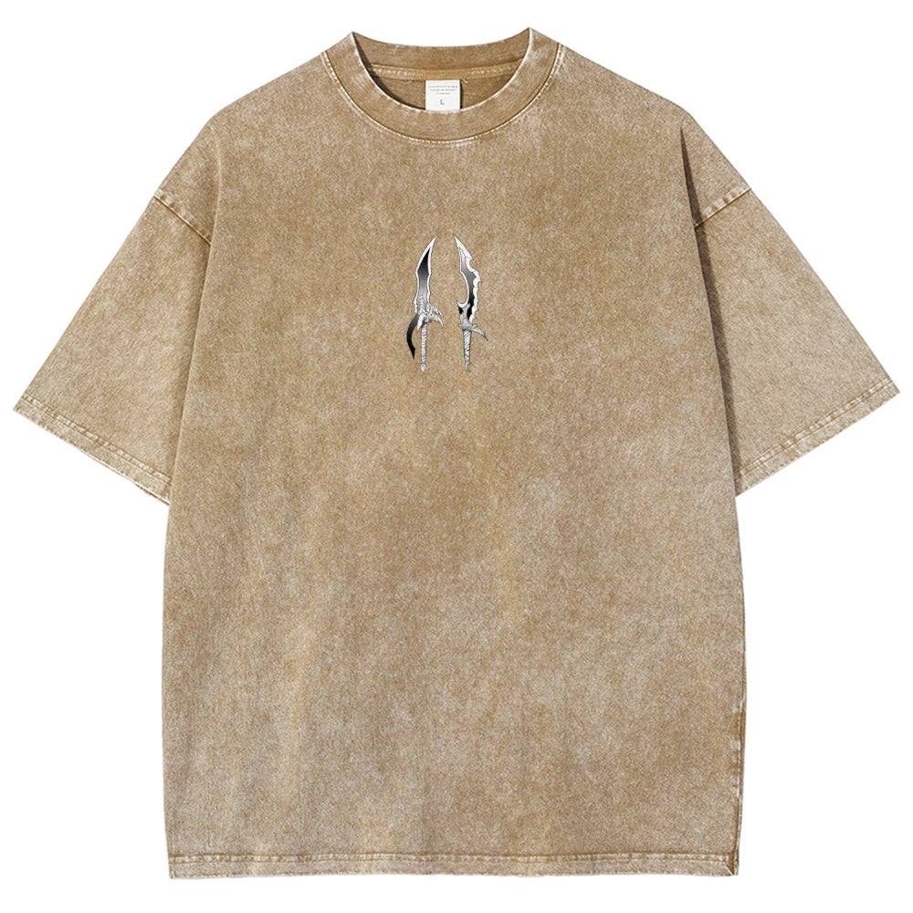 Camiseta Lavada de Ajuste Unisex Solo Leveling