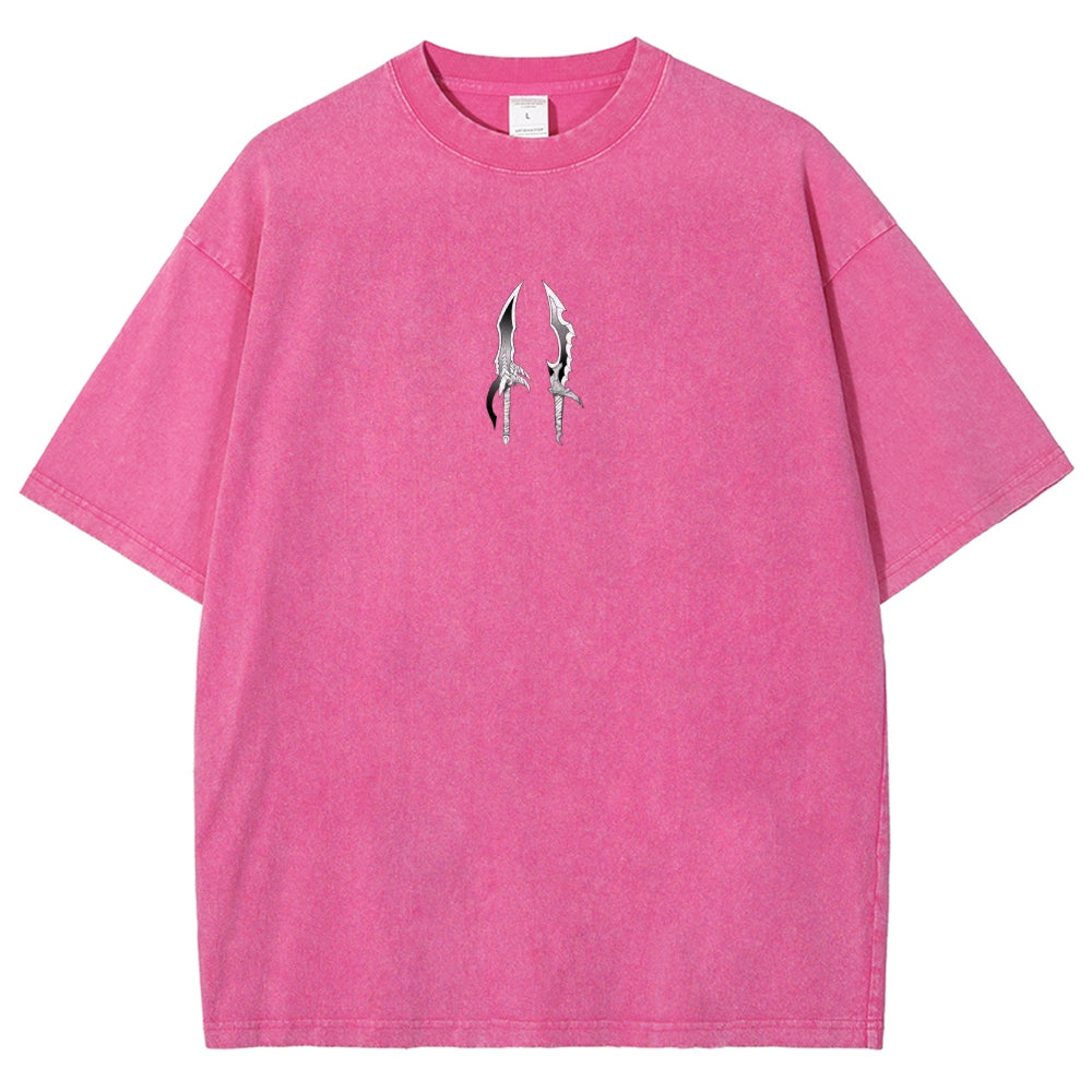 Camiseta Lavada de Ajuste Unisex Solo Leveling